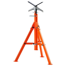 VEVOR pipe stand on a worksite scene demonstrating practical usage