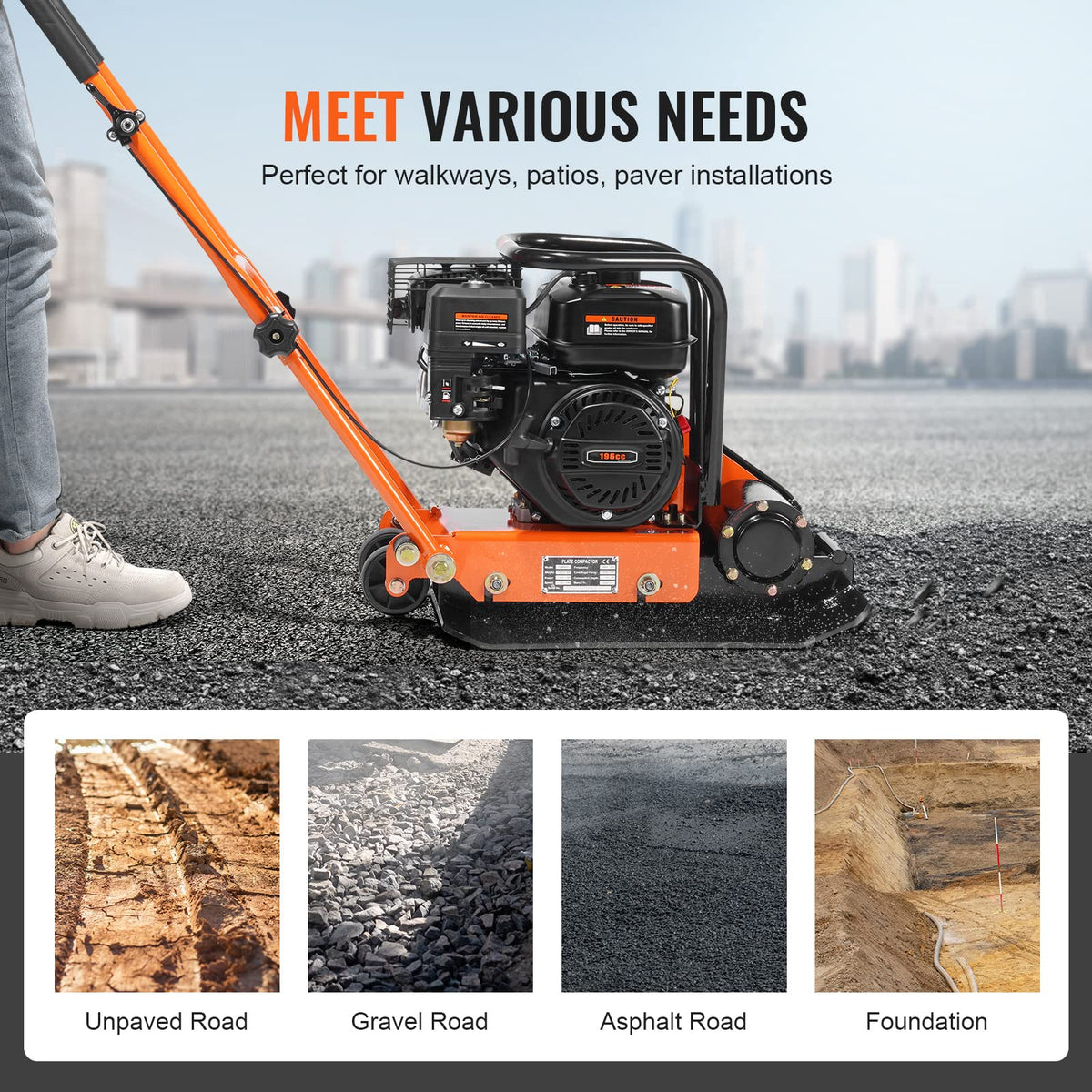 Durable 8 mm plate construction withstands tough tamping in challenging conditions
