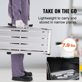 VEVOR platform surface with traction offers slip-resistant stability.