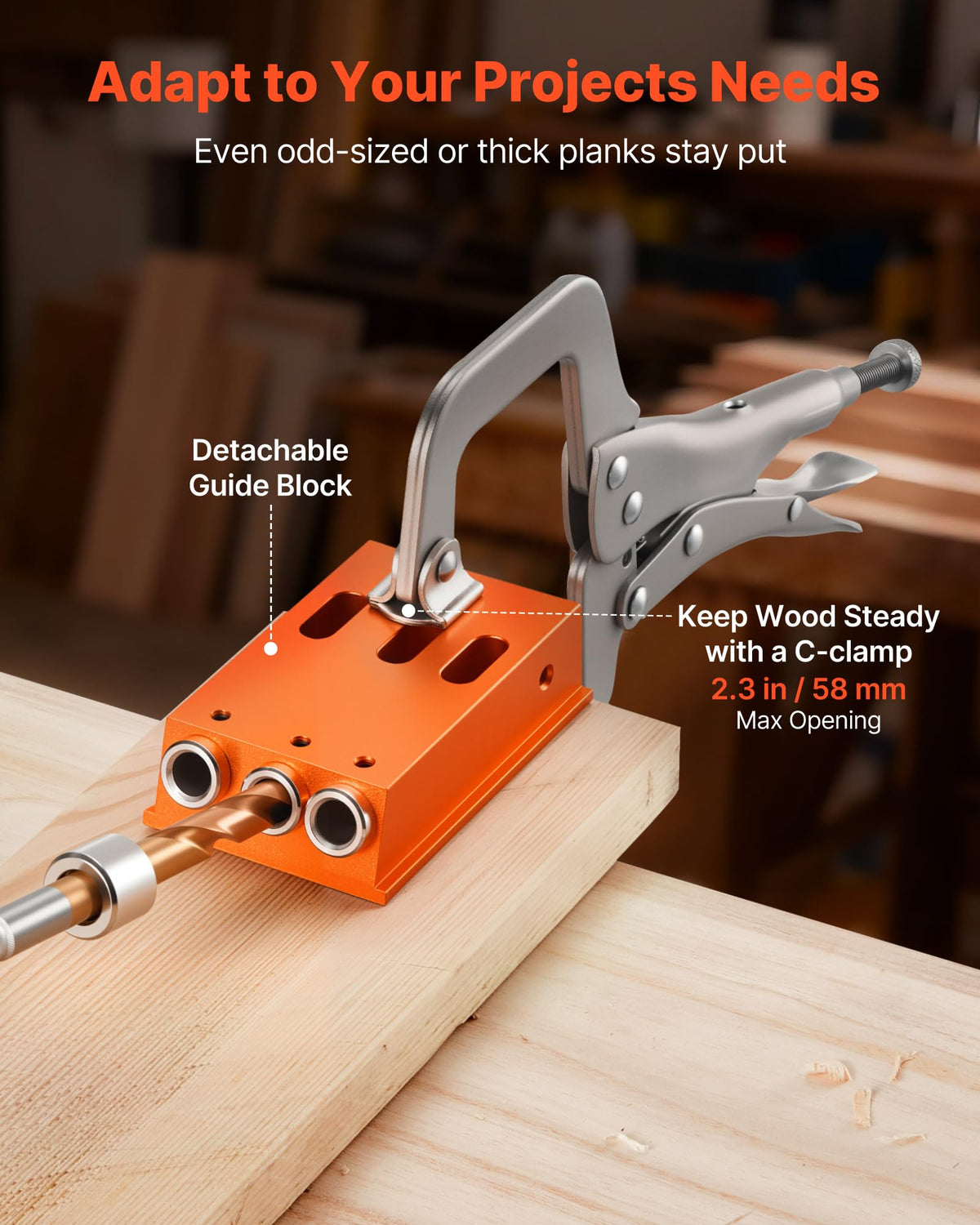 VEVOR square-drive bit ensures solid bit engagement for repeatable results