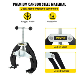VEVOR clamp features powder coating that resists rust in tough workshop environments.