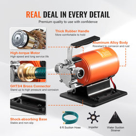 VEVOR flat-base design keeps stable operation on surfaces