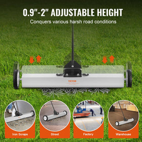 VEVOR push-type magnetic sweeper with telescoping handle for ergonomic use