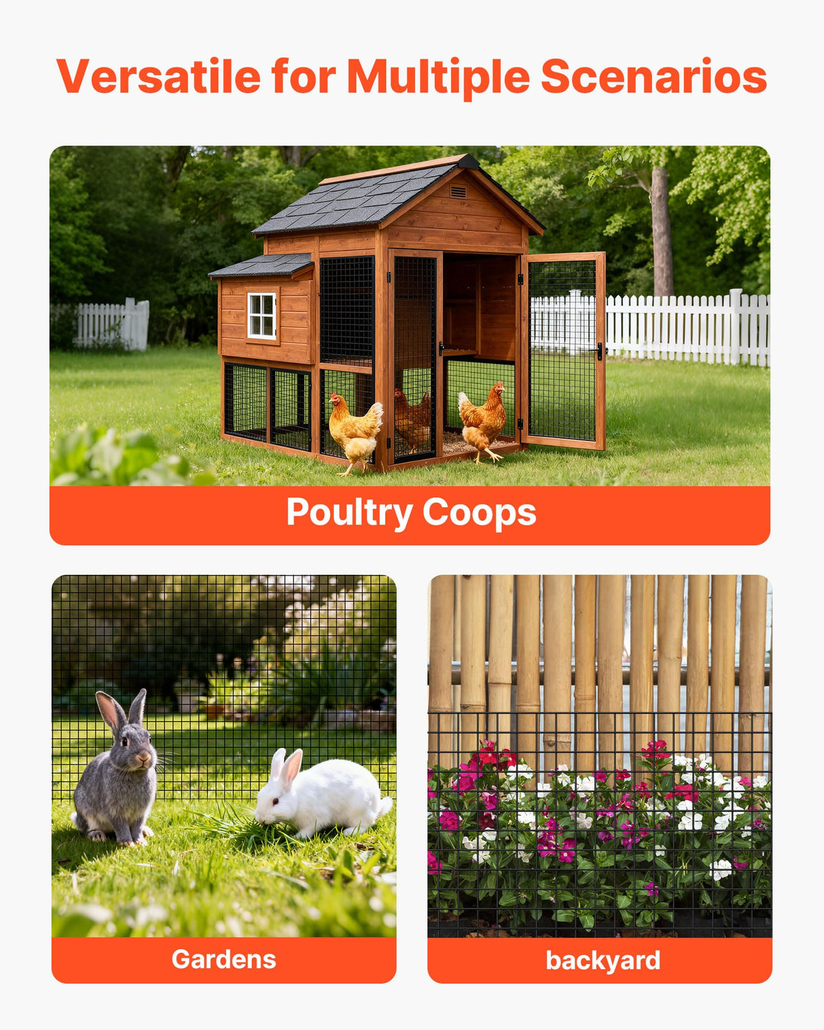VEVOR rabbit and rodent barrier for outdoor enclosures