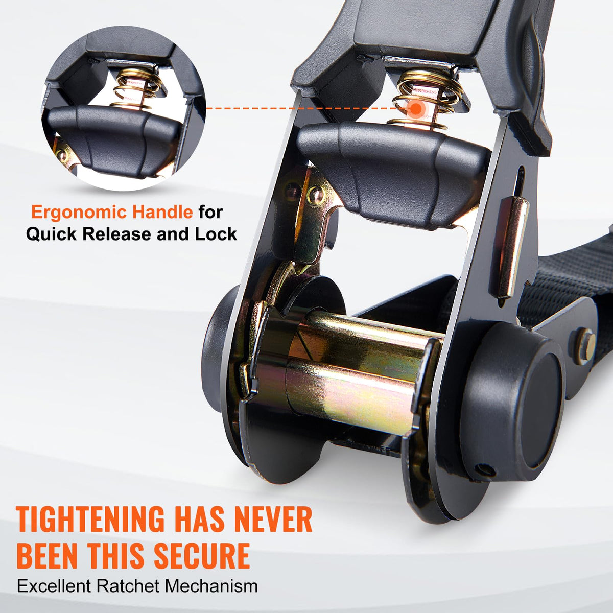 VEVOR padded handles offer comfortable grip during tightening.
