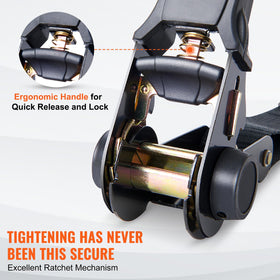 VEVOR padded handles offer comfortable grip during tightening.