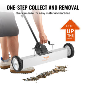 VEVOR quick-release handle enables fast debris release after sweeping