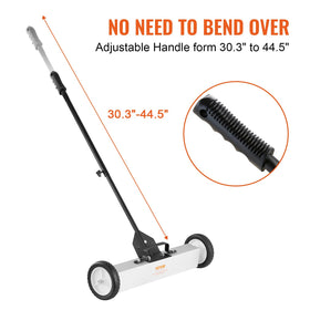 VEVOR wide 24-inch magnet efficiently collects nails and screws over large areas