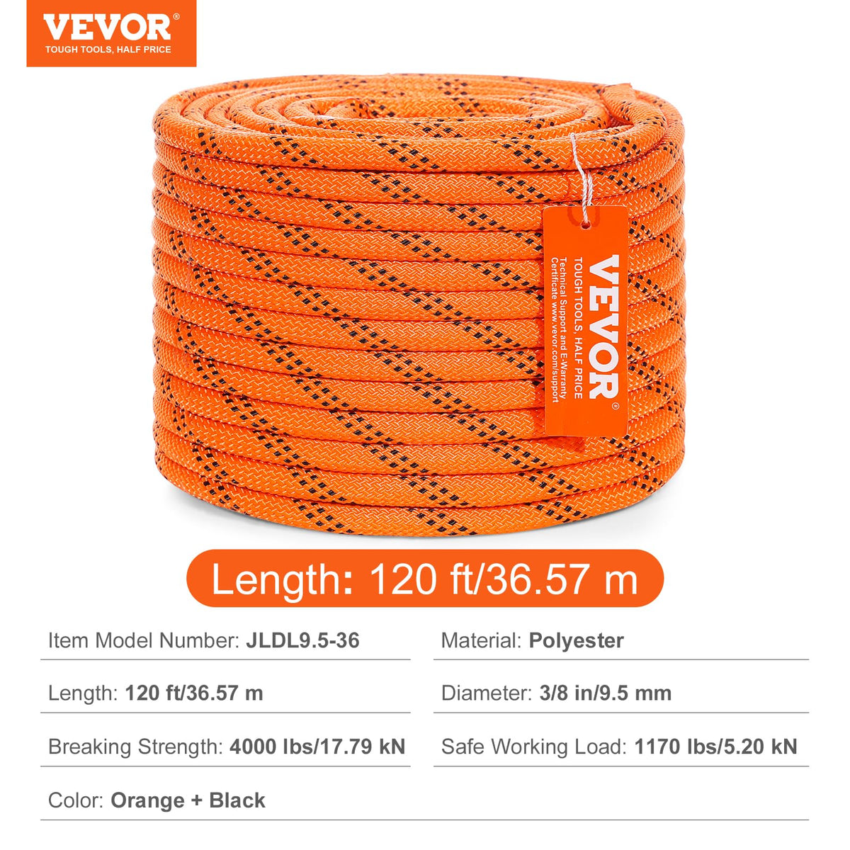 VEVOR rope perfect for camping and hiking line setups.