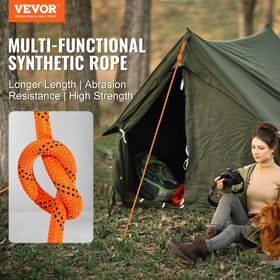 VEVOR rope with heat sealed ends prevents fraying for long lasting performance.