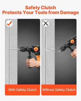 VEVOR in-use scene demonstrates tile removal and brick demolition with ease
