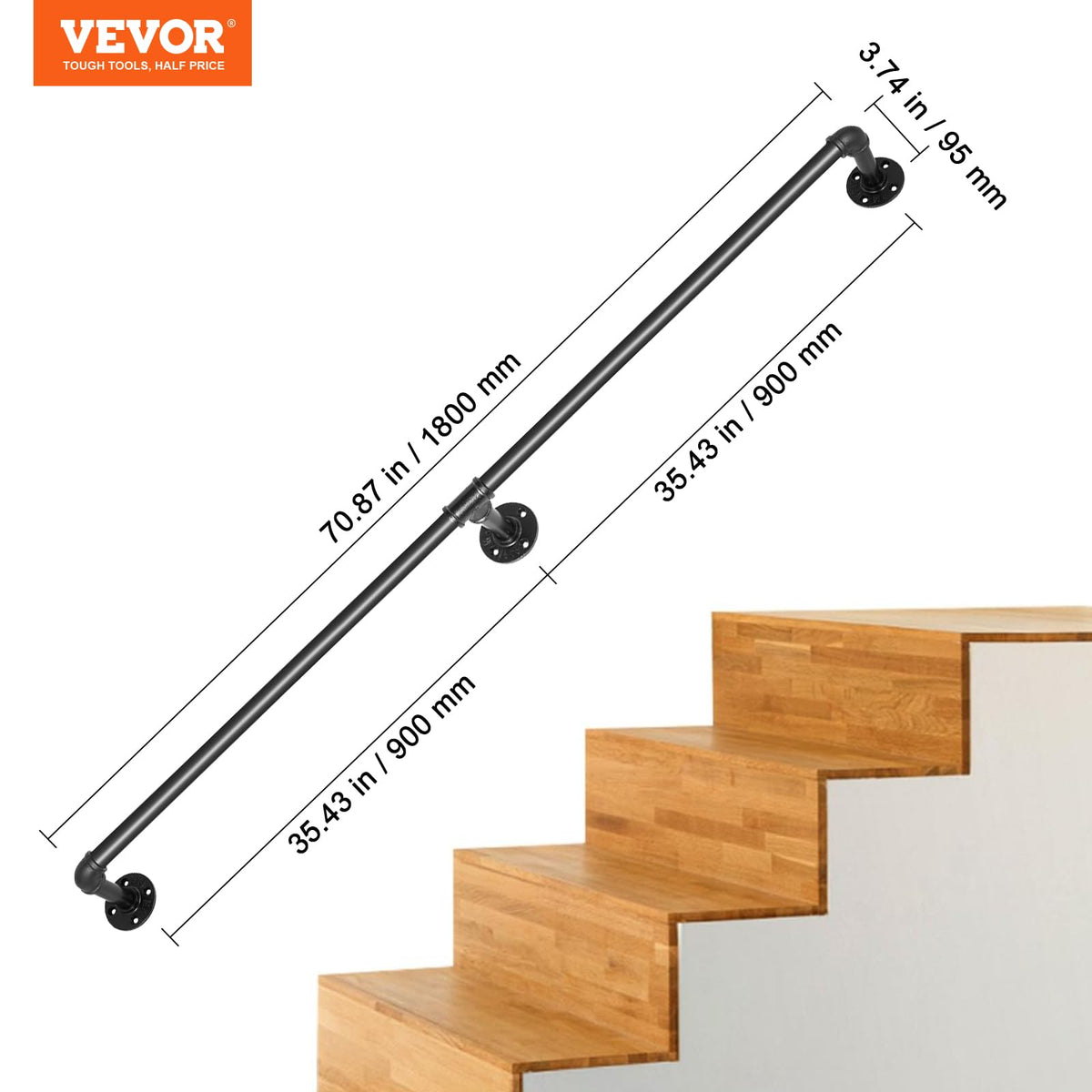 VEVOR Round corner pipe prevents snagging and protects clothing during passage