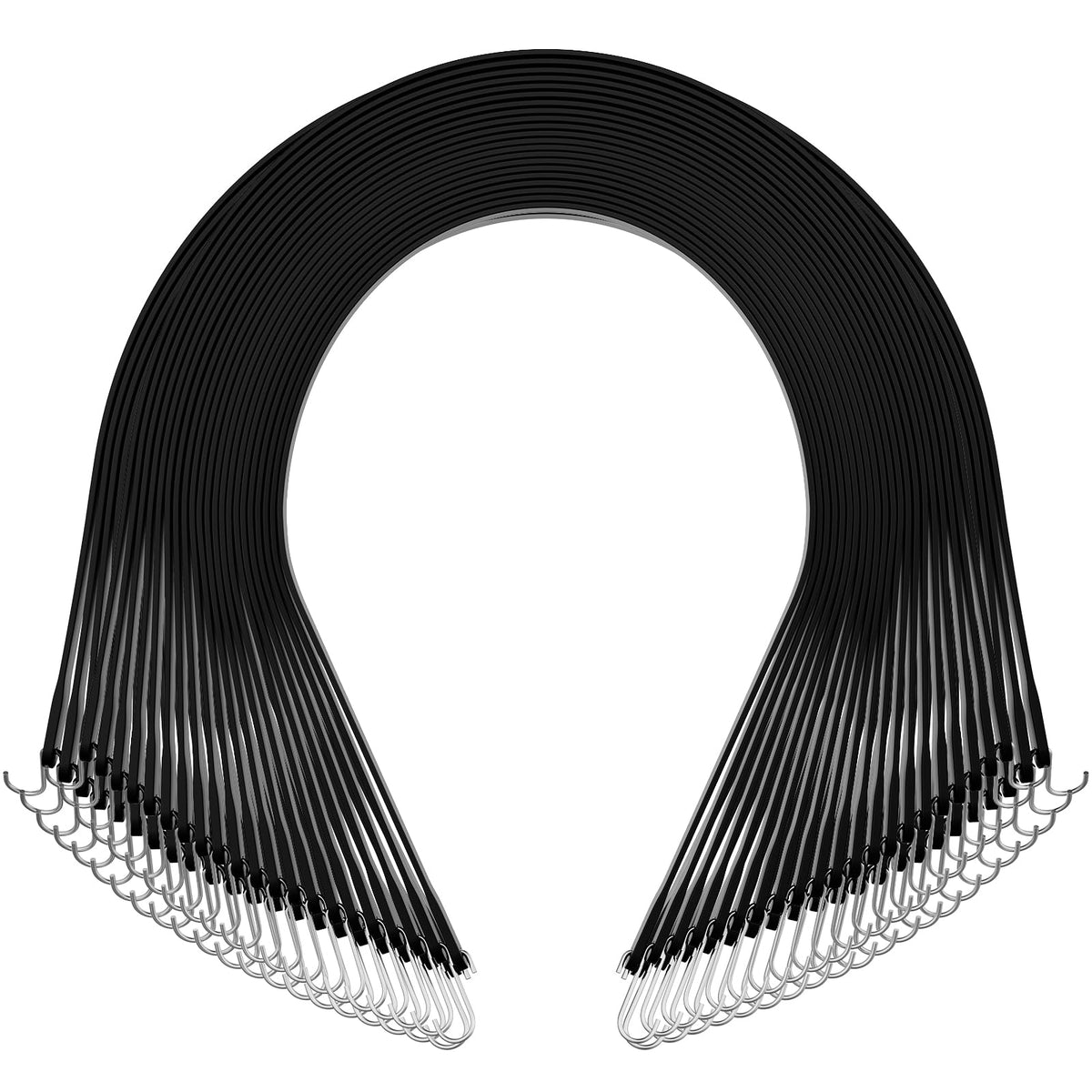 VEVOR rubber bungee cords 21-inch, 50-pack, secure loads during transport.