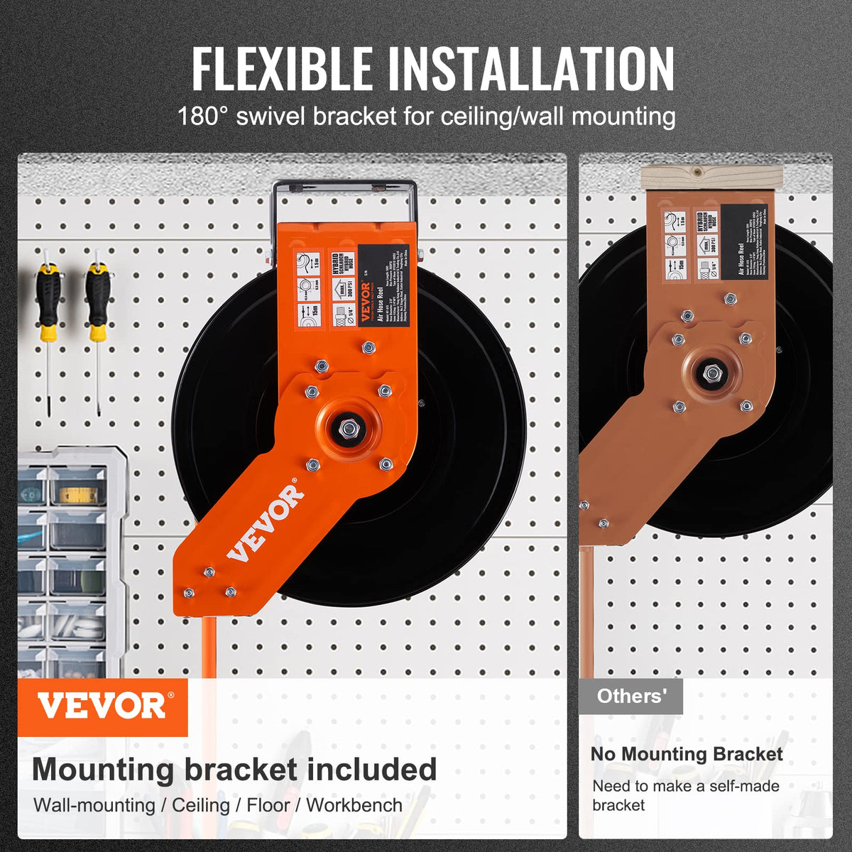 VEVOR rubber protective sleeve shields connections from bending and leaks.