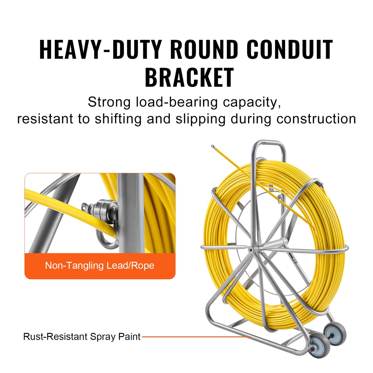VEVOR rubber wheels with steel core roll smoothly over surfaces