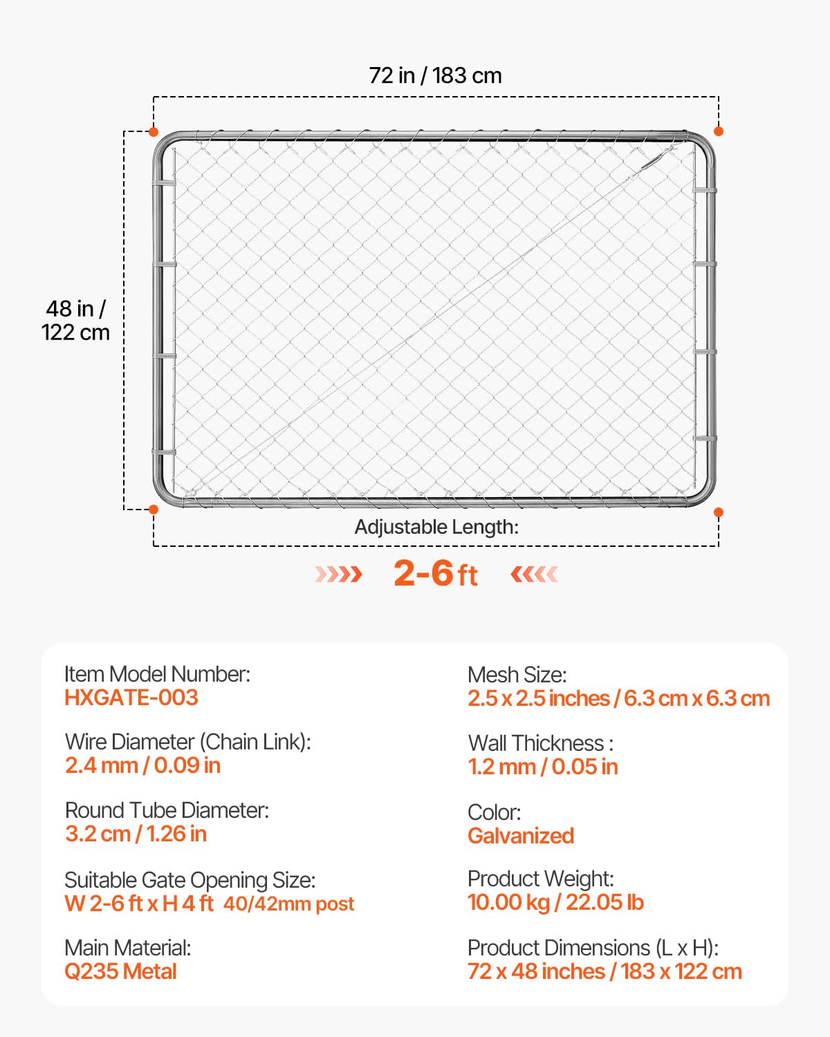 VEVOR rust-resistant fencing hardware withstands seasonal weather.