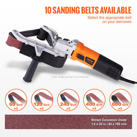 VEVOR sanding-belts-60-600-grits displayed for versatile coarse to fine finishing.