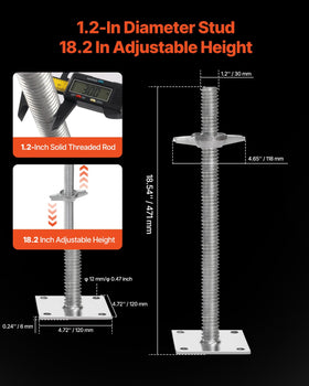 VEVOR four-pack leveling jacks stabilize two to four legs on uneven surfaces