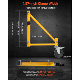VEVOR scaffold outriggers with swivel casters allow easy repositioning on site.