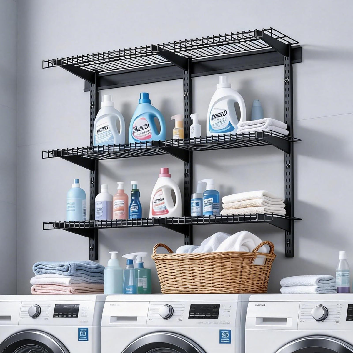 VEVOR shelves holding bins and tools in tidy arrangement