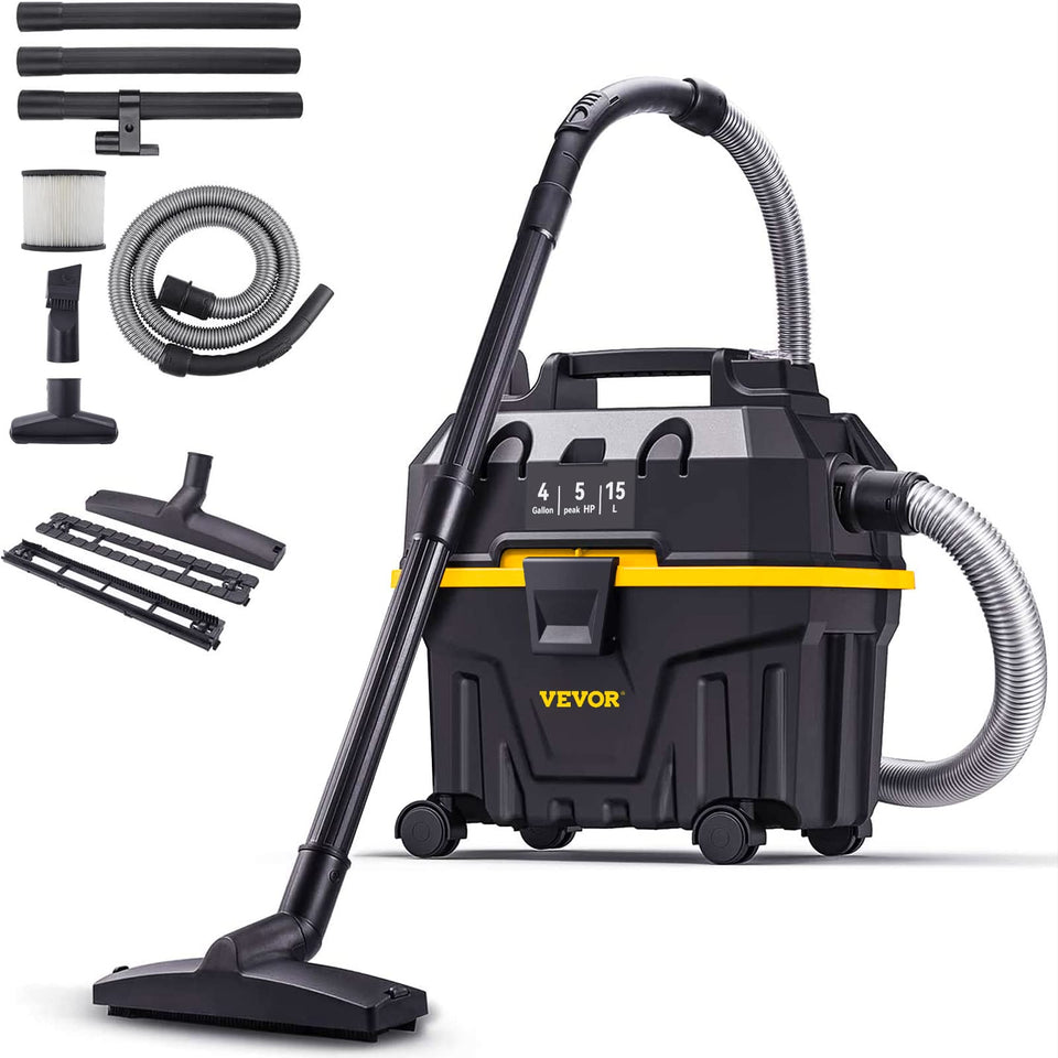 VEVOR Shop Vac 4-gallon capacity for quick car and garage cleanups.