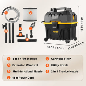 VEVOR four universal wheels ensure smooth movement.