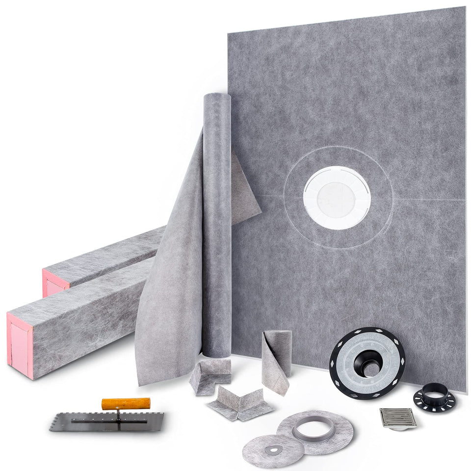 VEVOR Shower Curb Kit 38x60 tray with water-impermeable surface for reliable bathroom use
