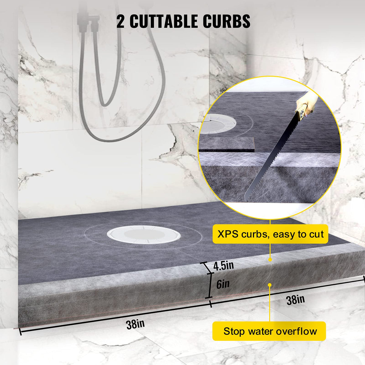 VEVOR HDPE membrane small roll for quick waterproofing around corners