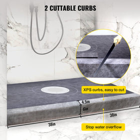 VEVOR HDPE membrane small roll for quick waterproofing around corners