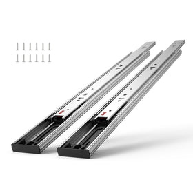 VEVOR soft close drawer slides package showing quiet kitchen cabinet operation