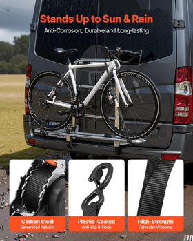 VEVOR soft loops included provide gentle anchor points on racks.