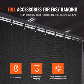 Blanket acting as door barrier to reduce noise with VEVOR