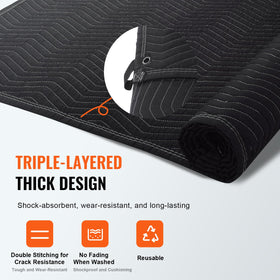 Close-up edge detail on the VEVOR black blanket