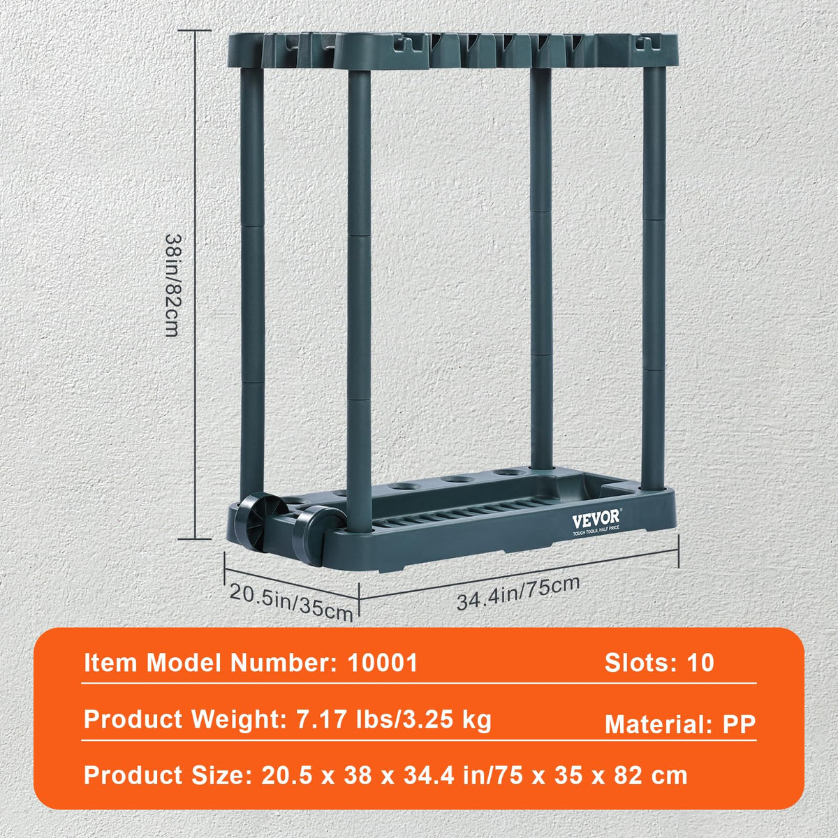 VEVOR Space-saving design is perfect for crowded garages and sheds.