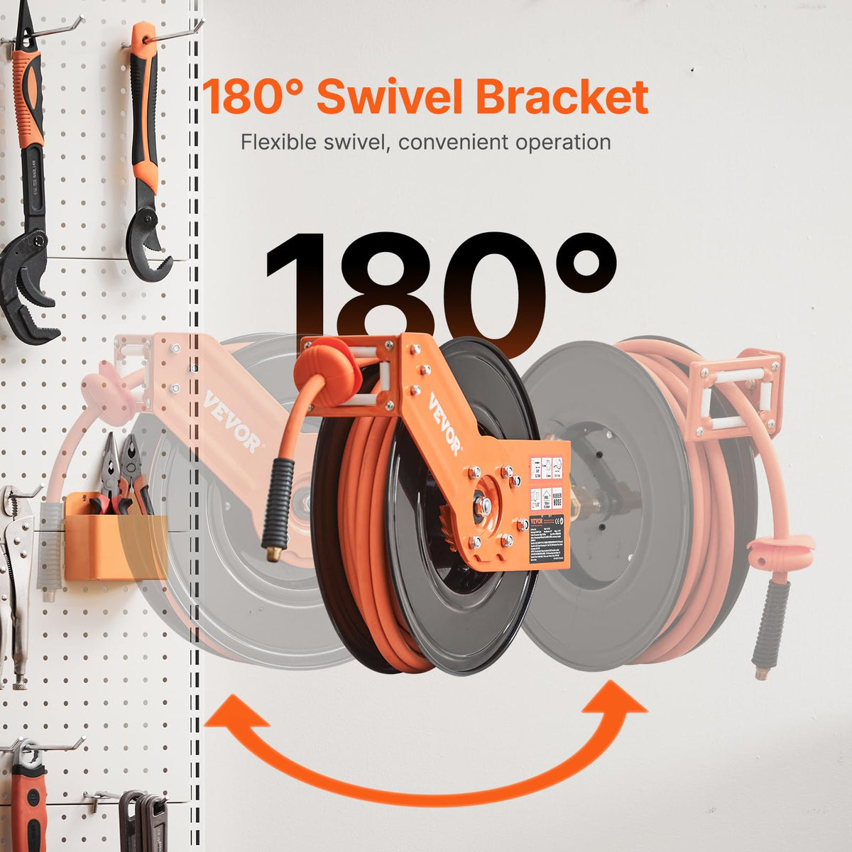 VEVOR spring guard and rubber sleeve protect hose connections from wear.
