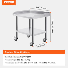 VEVOR edge backsplash protects items from water splashes.