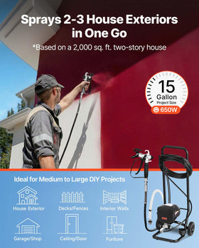VEVOR Stand Airless Sprayer at 3000 PSI for high-pressure coating performance