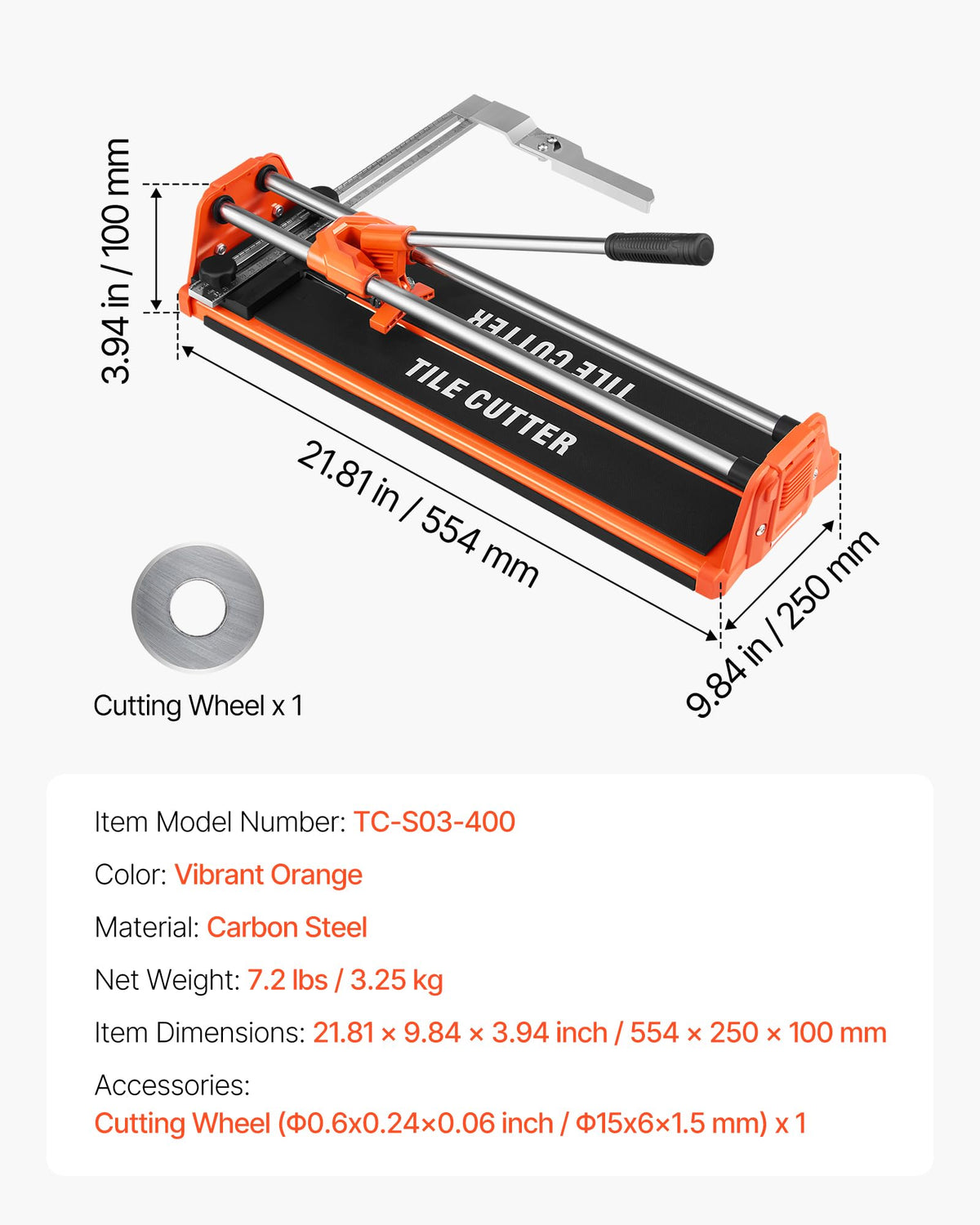 VEVOR steel rails for reliable cutting and steady operation