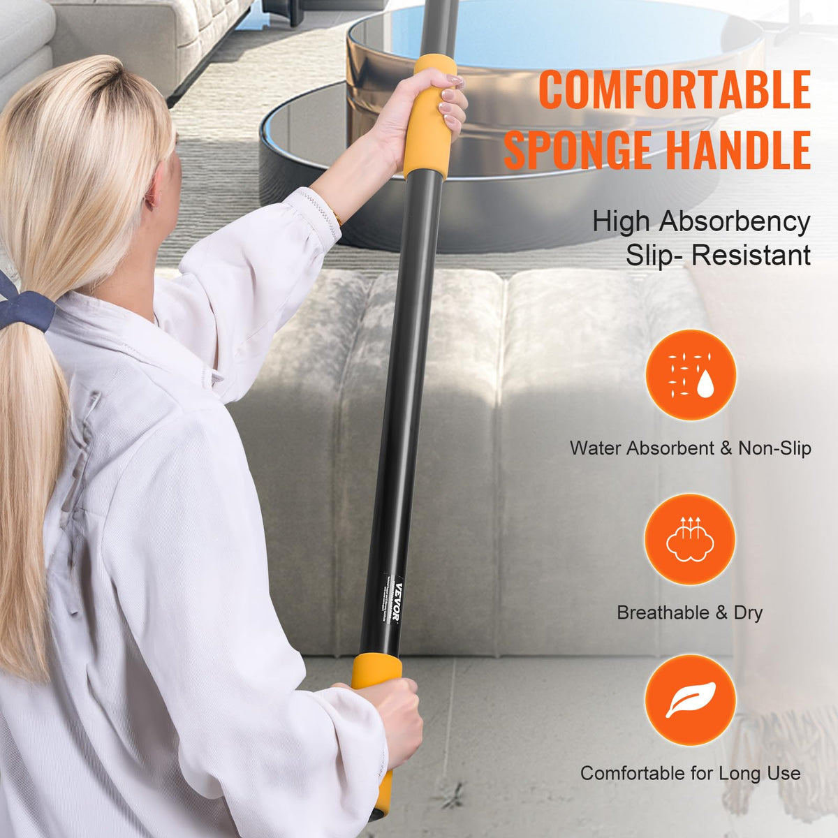 VEVOR Telescopic Extension Pole 180-Degree Head enables precise corner access