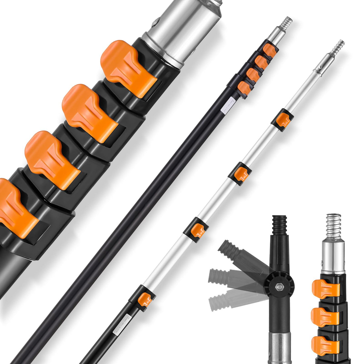 VEVOR Telescopic Extension Pole 7-30 ft reach enables safe high ceilings access