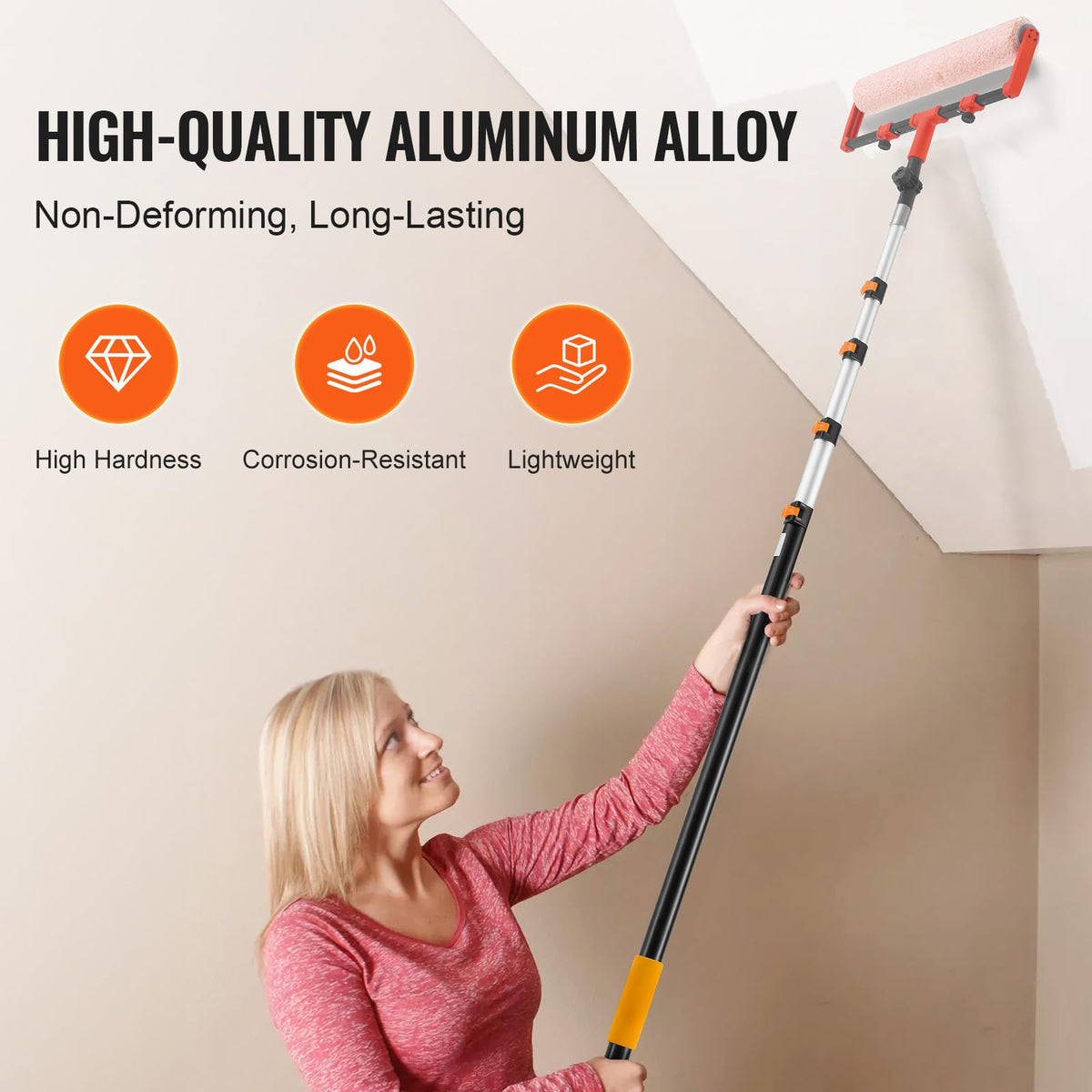 VEVOR Telescopic Extension Pole Aluminum offers lightweight durability for long tasks