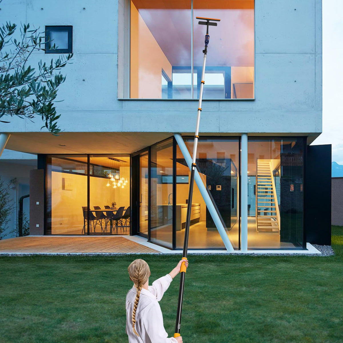 VEVOR Telescopic Extension Pole for Dusting reaches high shelves easily