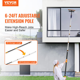 VEVOR telescopic extension pole flip-lock secures length during use.