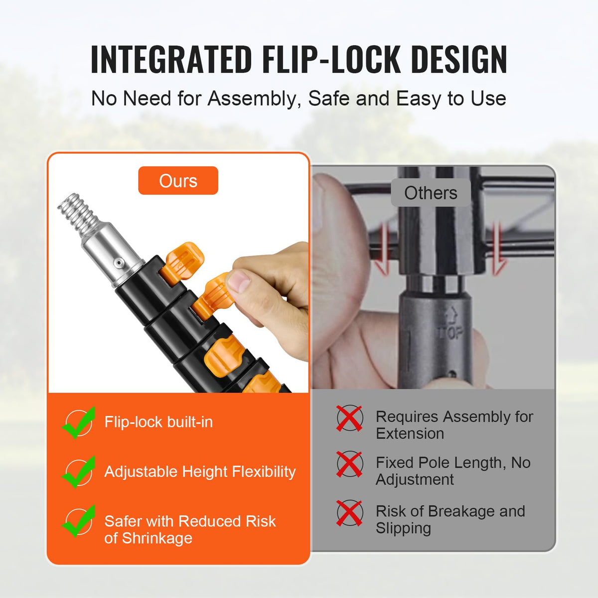 VEVOR Telescopic Extension Pole Foam Handle delivers comfortable, non-slip grip