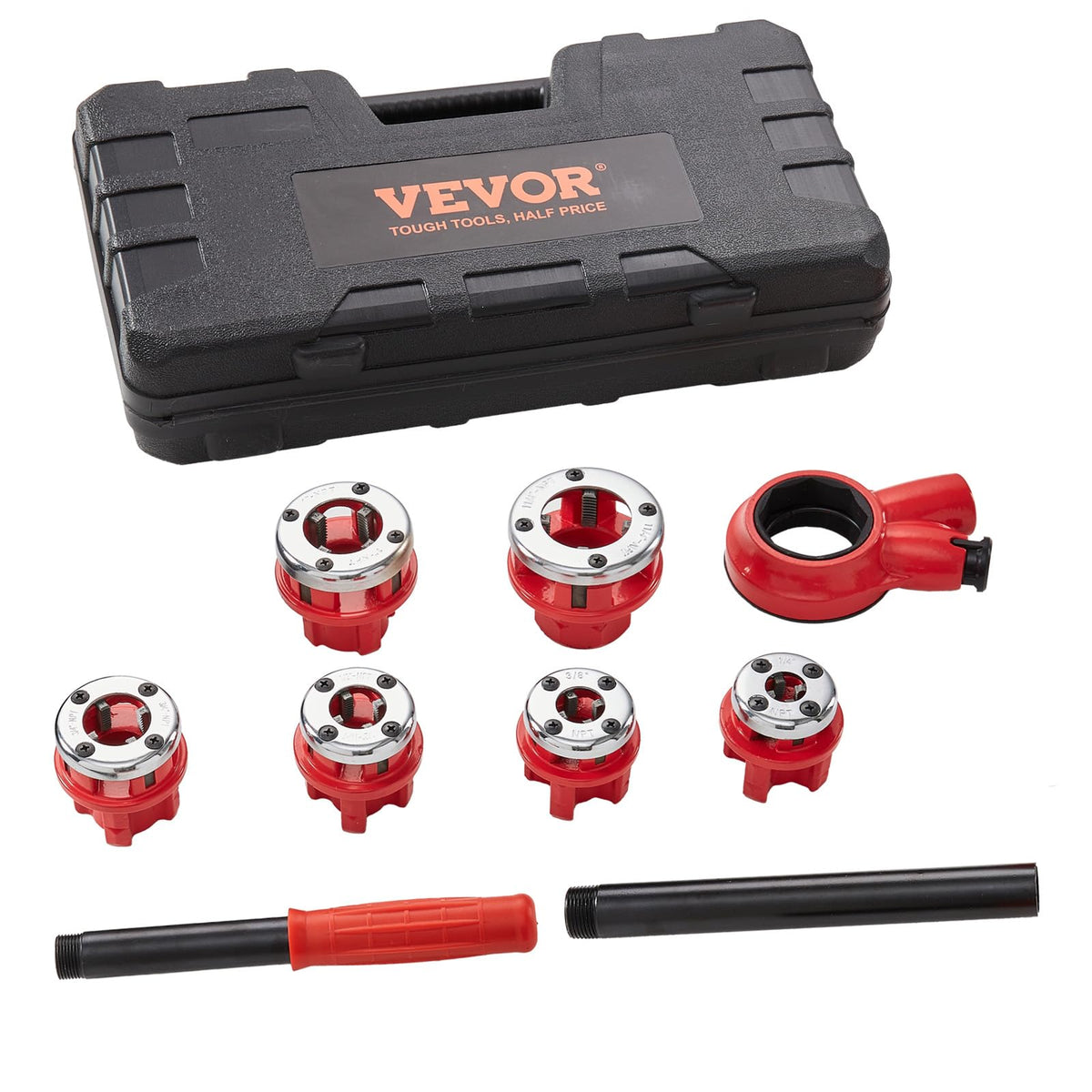 VEVOR 1-1/4 NPT die completes the largest capacity threading