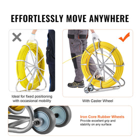 VEVOR three pulling heads reduce friction inside pipes
