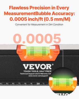 VEVOR torpedo level 24-inch magnetic tool for quick alignment on steel surfaces.