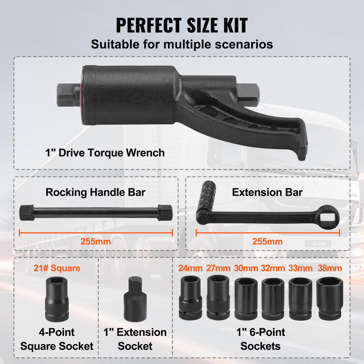 VEVOR torque multiplier rocking handle provides a secure grip in wet or sweaty conditions.