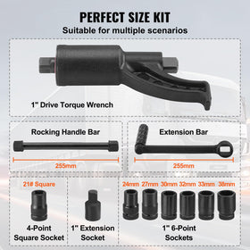 VEVOR torque multiplier rocking handle provides a secure grip in wet or sweaty conditions.