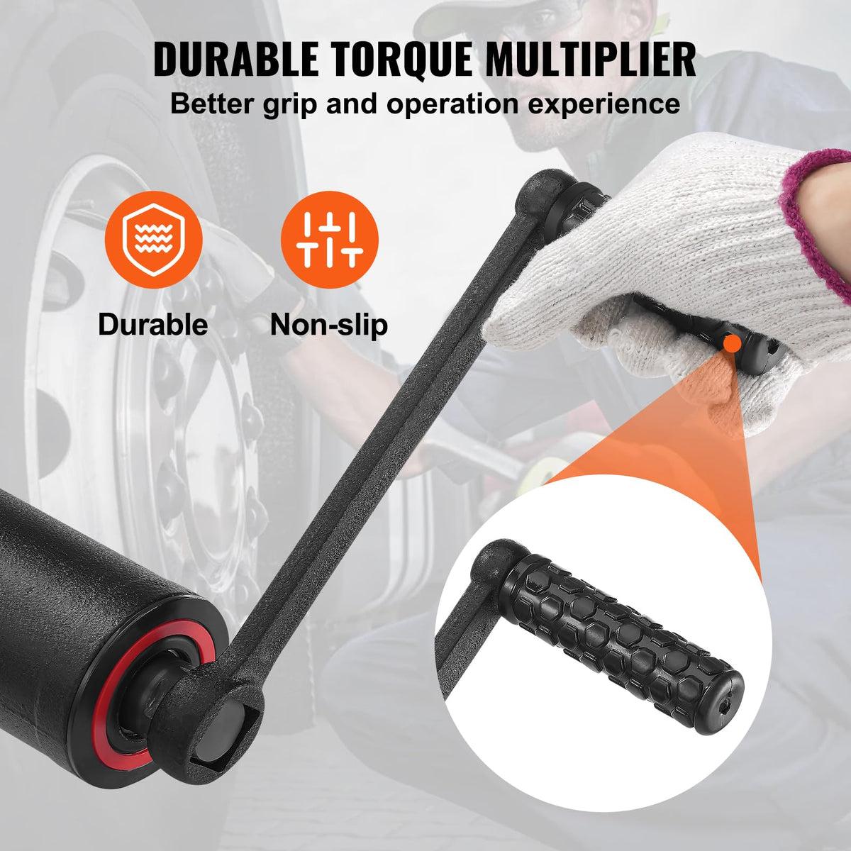 VEVOR torque multiplier toolbox case keeps tools organized during transport.